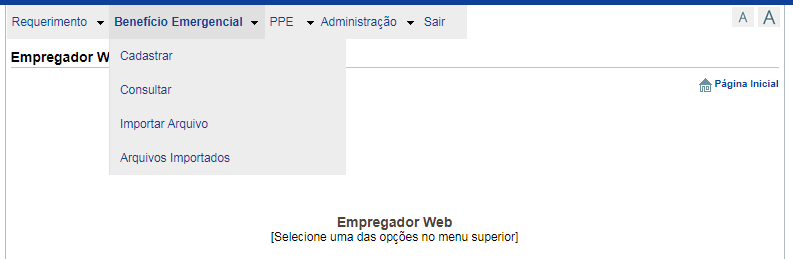 Benefício Emergencial Empregador Web