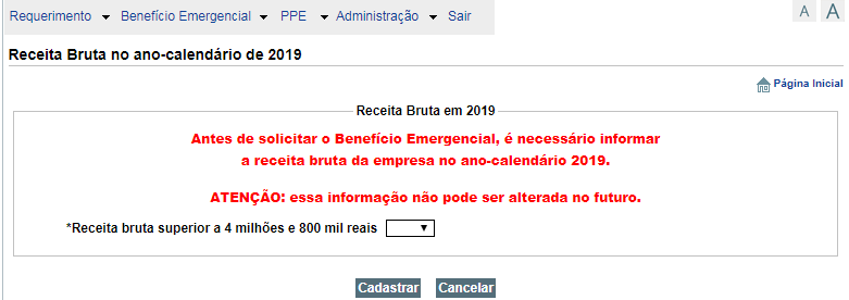 Empregadores devem informar receita da empresa para solicitar benefício