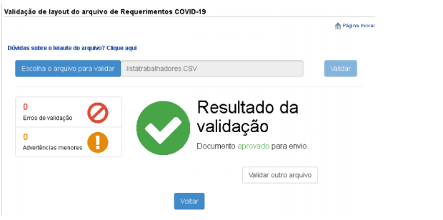 Confira a validação do Empregador Web para se certificar