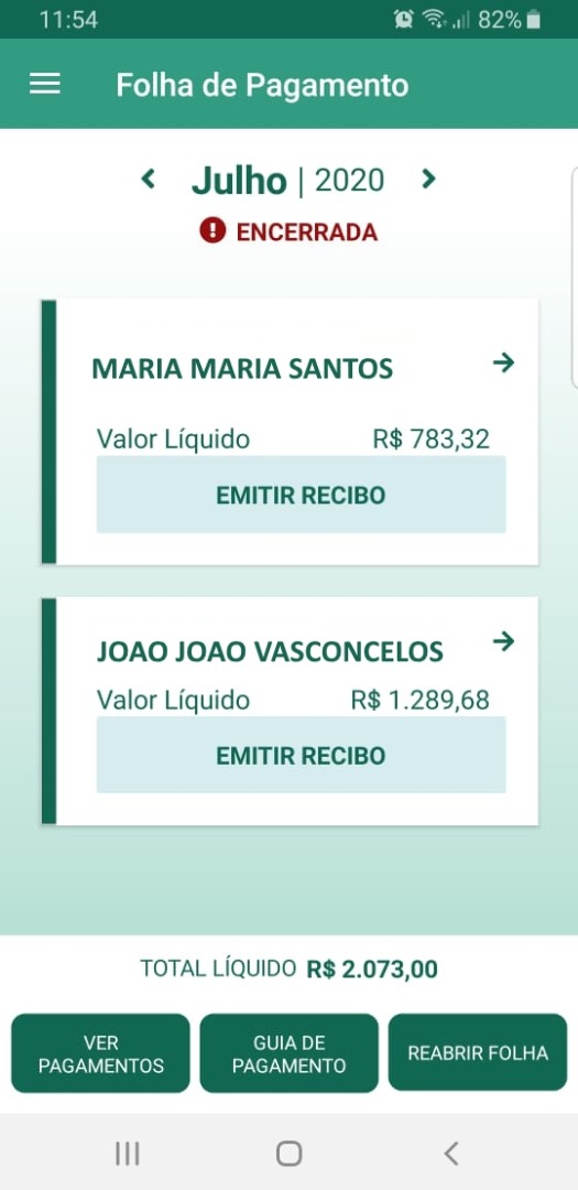 App Domestico - Folha