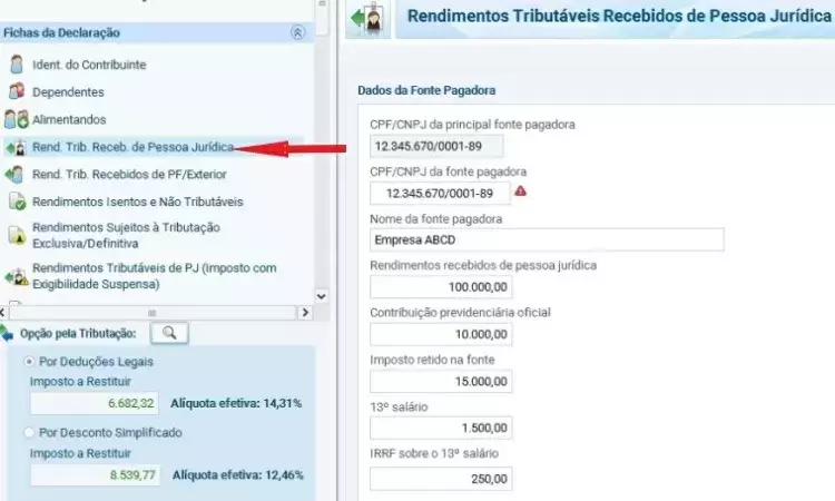 Declaração Padrão para Desemprego ou que não possui Renda