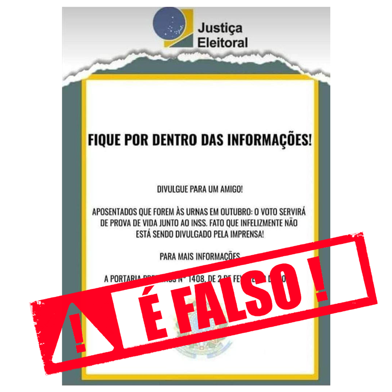 INSS confirma que comprovante de votação não serve como prova de vida