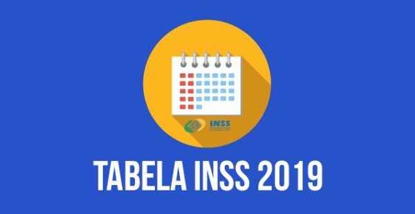 Divulgada Tabela do INSS para 2019