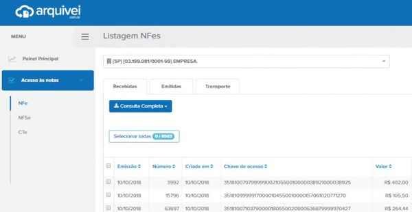 Como consultar NFes do mês passado para o SPED fiscal