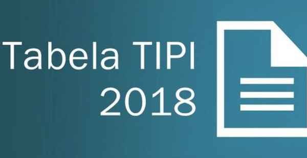 Tabela Tipi é atualizada