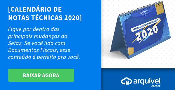 Calendário de Notas Técnicas 2020 gratuito com atualizações da SEFAZ